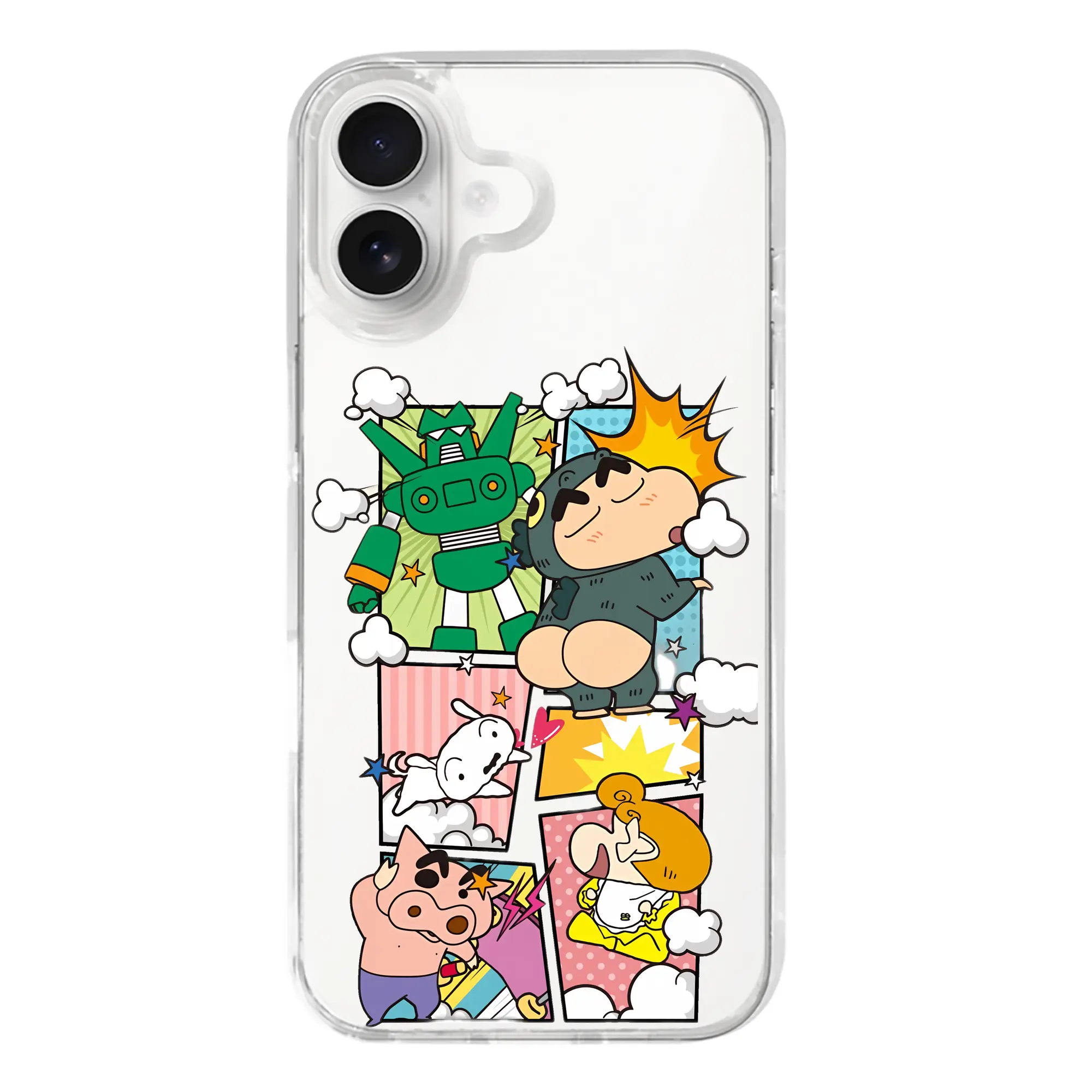 クレヨンしんちゃん グッズ 野原 しんのすけ - iPhone 17シリーズ 透明スマホケース – 薄型・耐衝撃・精密フィット保護カバー